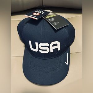 BNWT UNISEX NIKE LEGACY 91 DRI FIT STRAPBACK TEAM USA OLYMPIC HAT NAVY OSFA